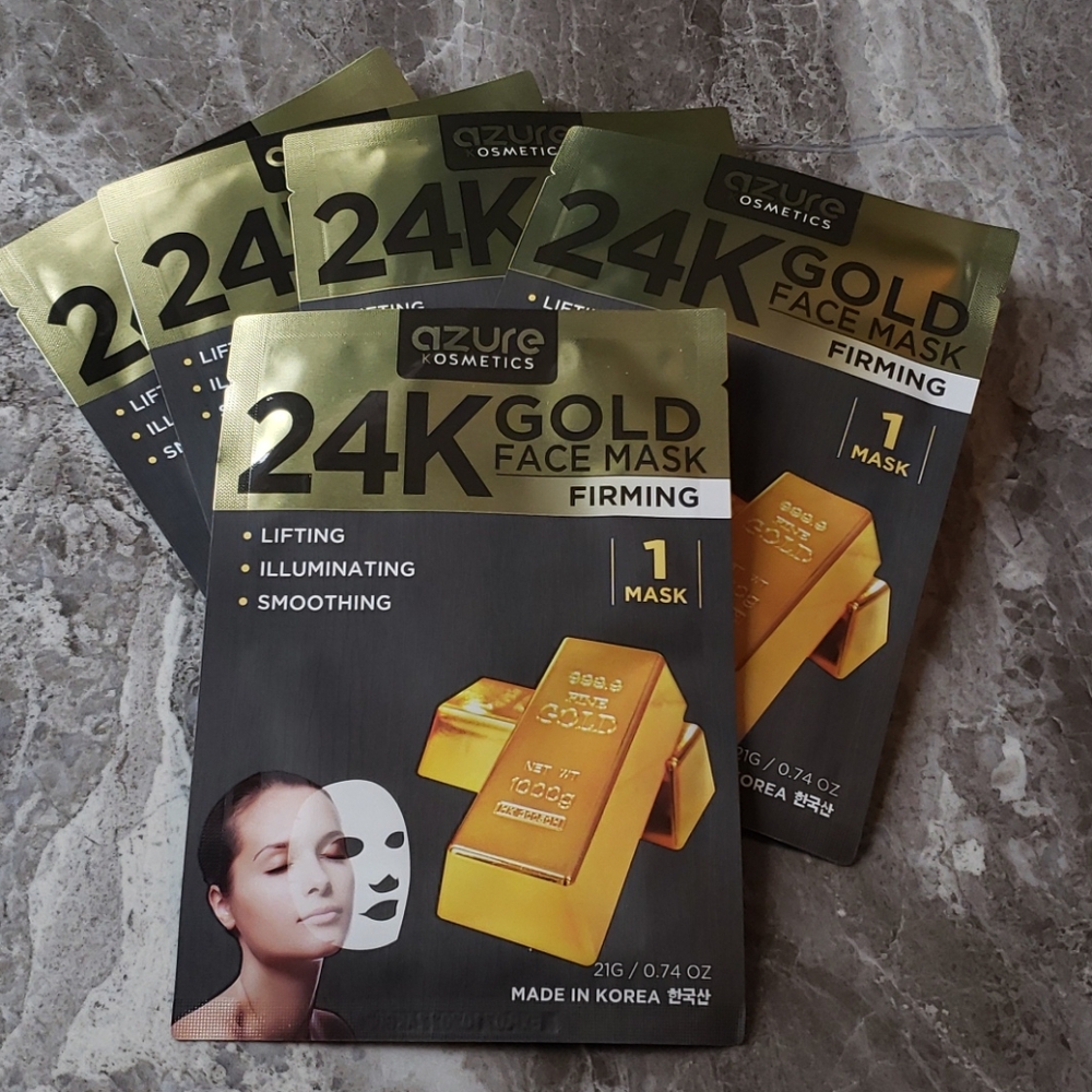 2 for $5 AZURE 24K Gold Firming Korean Face Mask